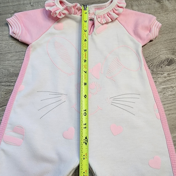 VINTAGE BUSTER BROWN Pink Bunny & Hearts Onesie - Picture 5 of 11